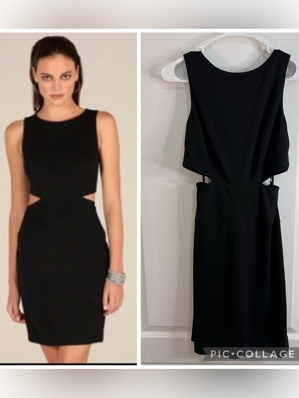 Nicole Miller Black Sleeveless Cutout Sheath Dress size 6